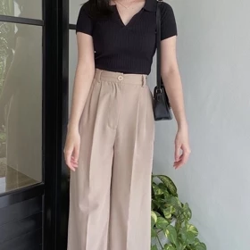 Celana Kulot Anti Kusut Loose Pants Trouser Celana Kerja