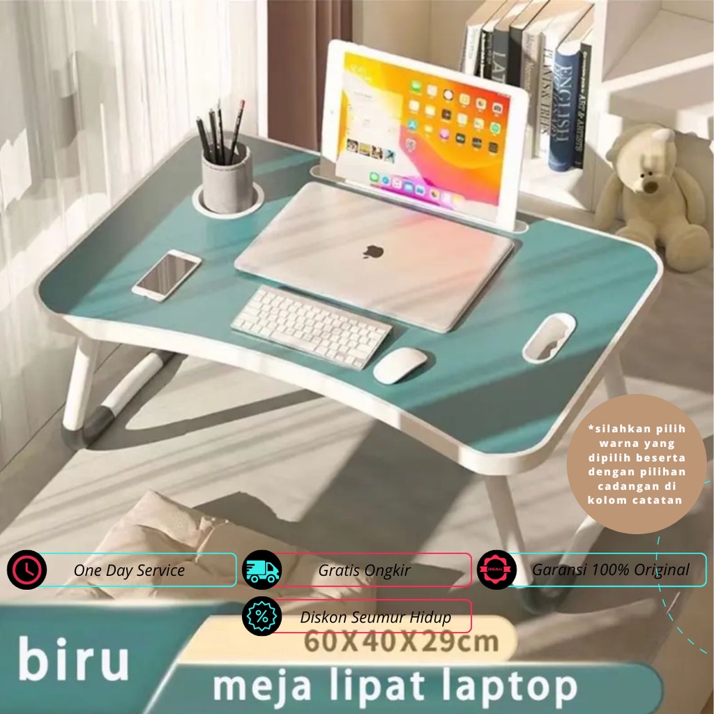 Jual MEJA BELAJAR LIPAT PORTABLE 3 SLOT LEBIH KUAT MATERIAL LEBIH TEBAL ...