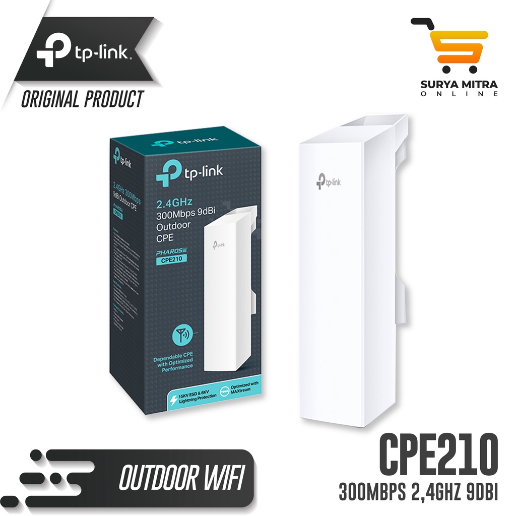 Jual Outdoor Wifi TP-Link CPE210 300Mbps 2,4Ghz 9dBi | Shopee Indonesia
