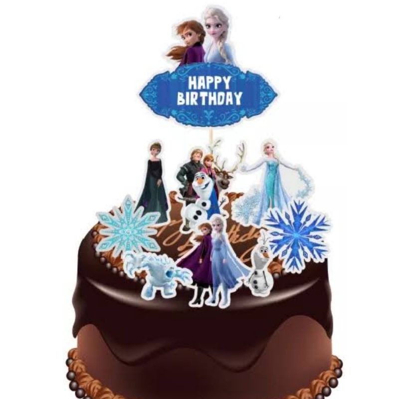 Jual Cake Topper FROZEN Hiasan Kue Happy Birthday Dekorasi Kue Cake ...