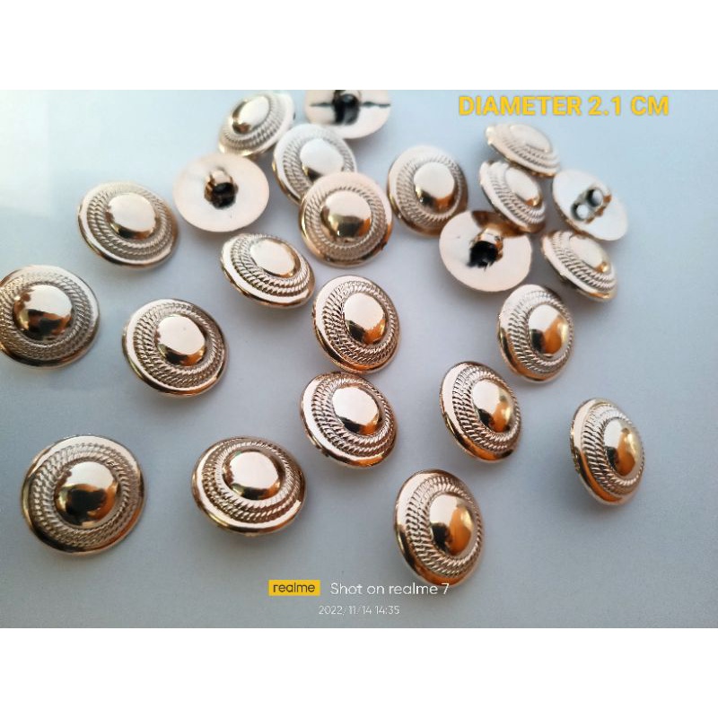 Jual Kancing button diameter 2.1 cm kancing gamis mutiara timbul isi ...
