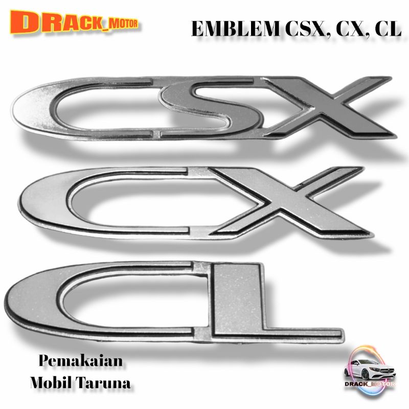 Jual EMBLEM TULISAN CSX CX CL Chrome Original Daihatsu Taruna // Emblem ...