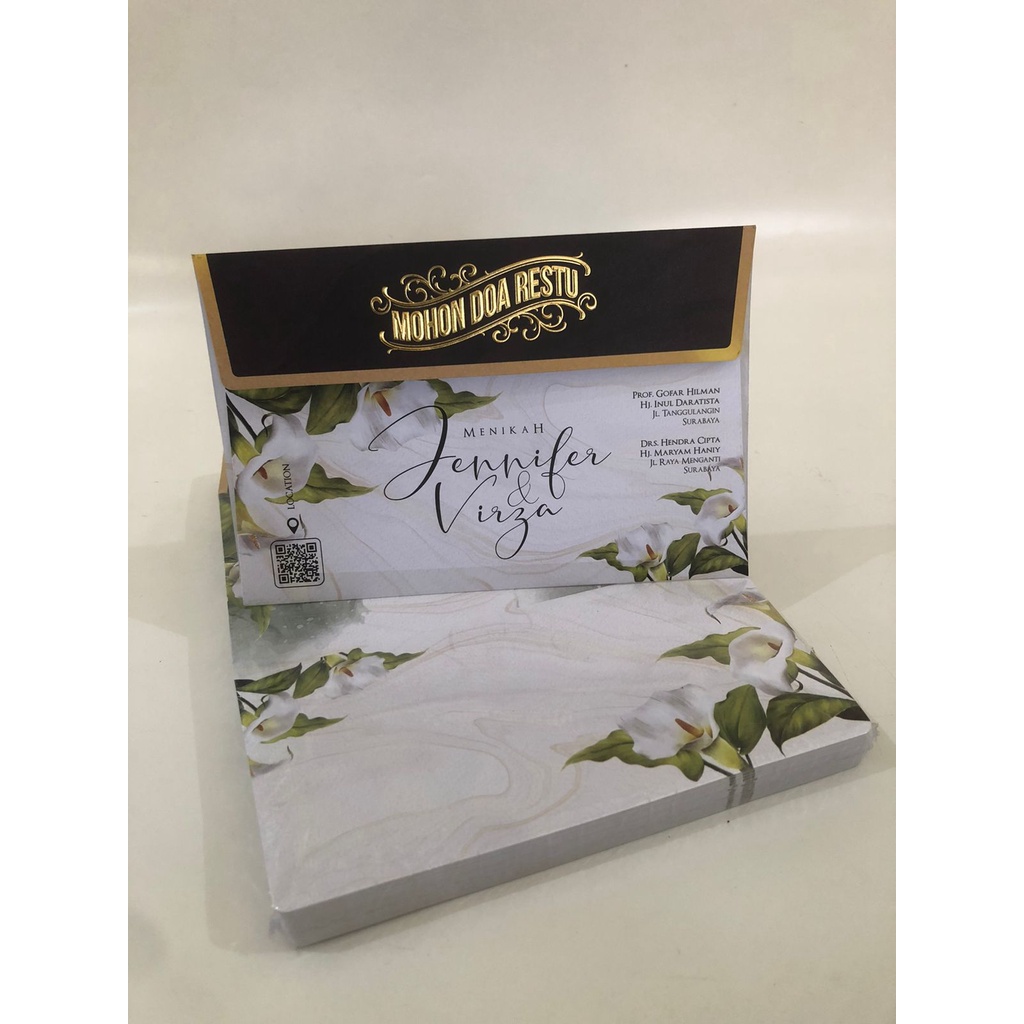 Jual Blangko Undangan Pernikahan BUNGA 03 | Shopee Indonesia