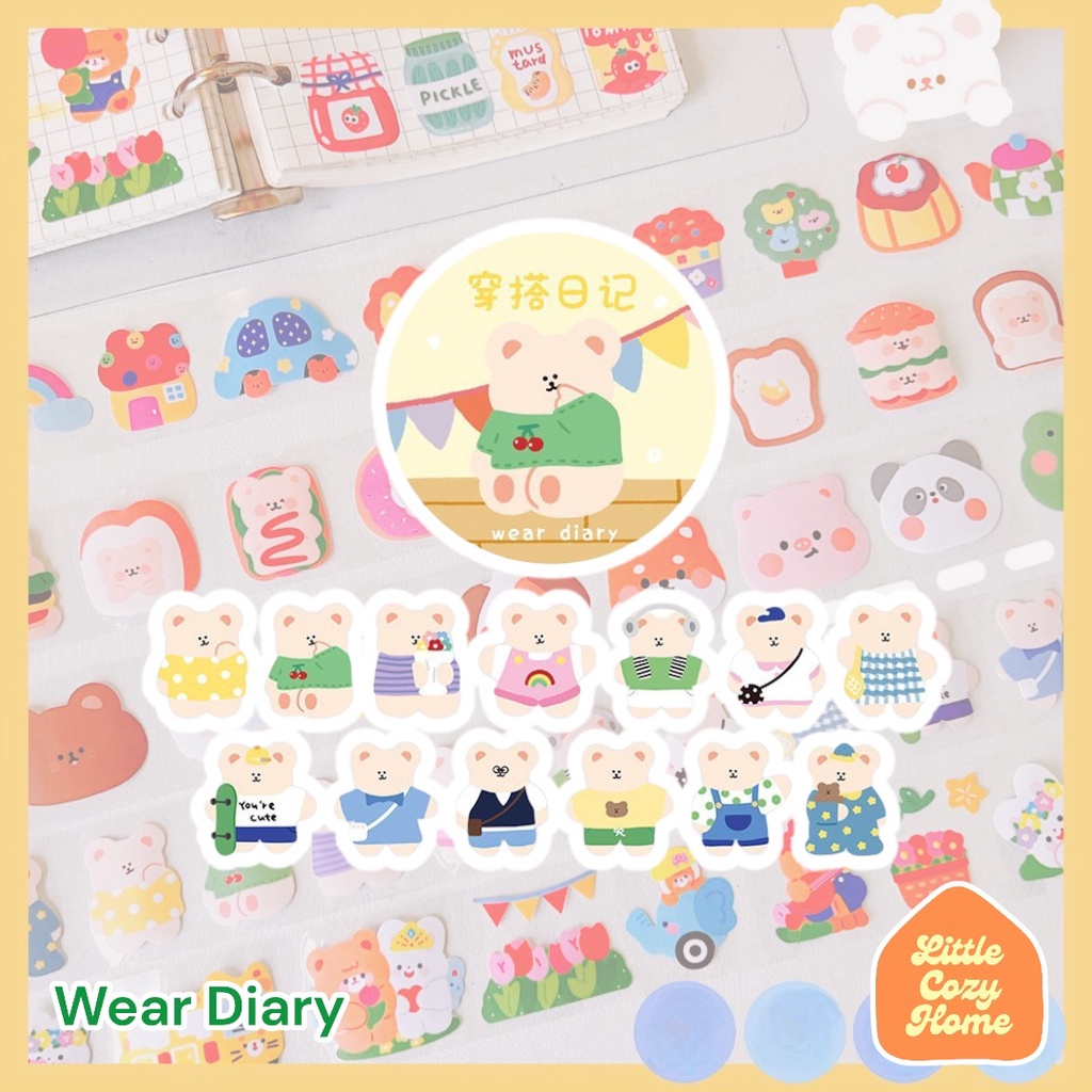 Jual Kawaii Sticker Roll / Cute Cartoon Animals Roll Deco Stickers ...