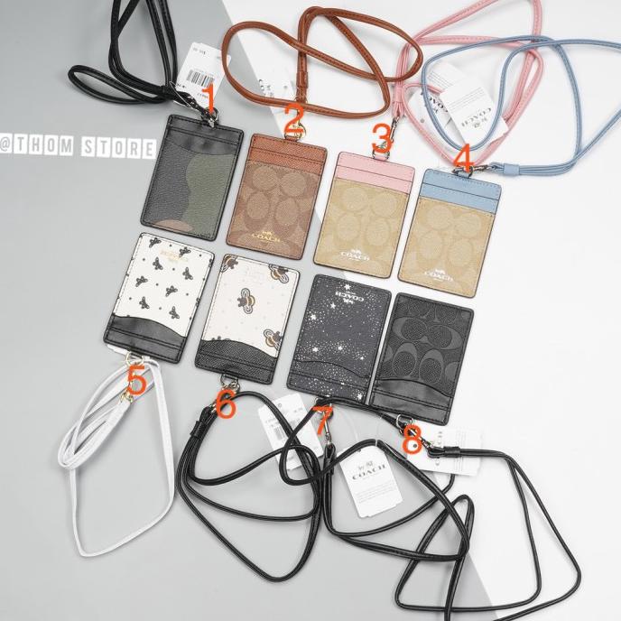 Jual CARD HOLDER COACH SIGNATURE LANYARD ID CARD NAME TAG ORIGINAL
