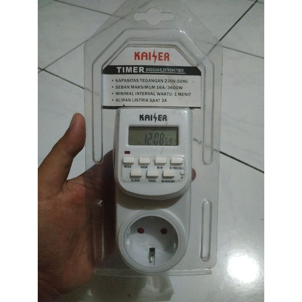 Jual Stop kontak timer digital murah KAISER | Shopee Indonesia