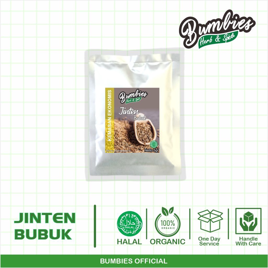 Jual Cumin Powder Jinten Bubuk 5gram Kemasan Ekonomis Bumbies Product