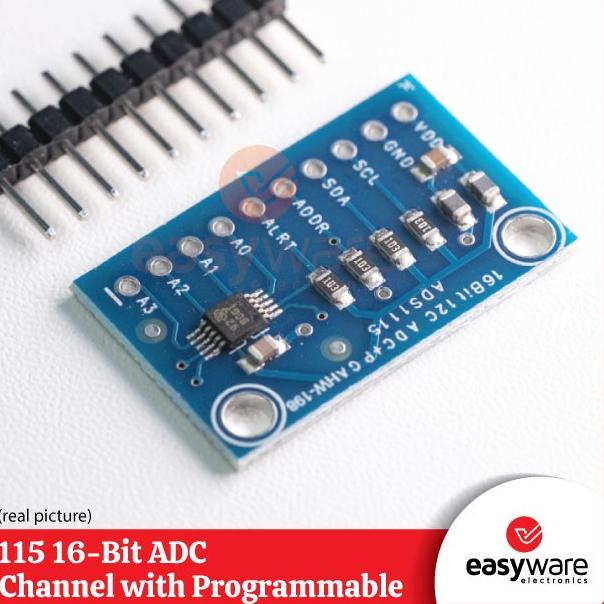 Jual ADS1115 16 BIT I2C ADC 4 CHANNEL ANALOG TO DIGITAL MODULE | Shopee ...