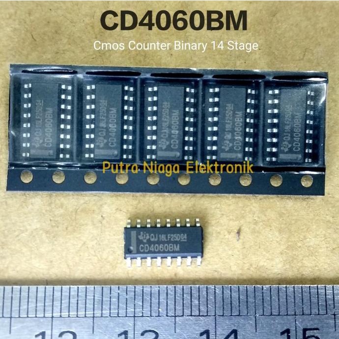 Jual ic CD4060BM SMD Cmos Counter Binary 14 Stage CD4060 4060 putr4n14 ...