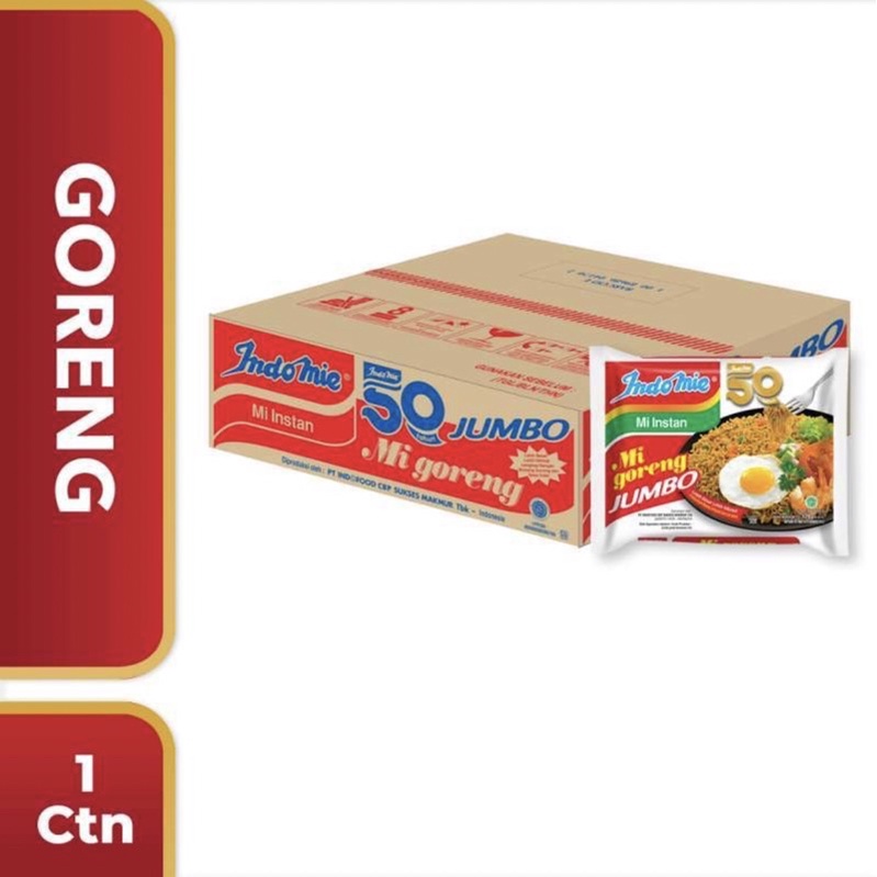 Jual Indomie Goreng Jumbo 129gr (1 Karton) | Shopee Indonesia