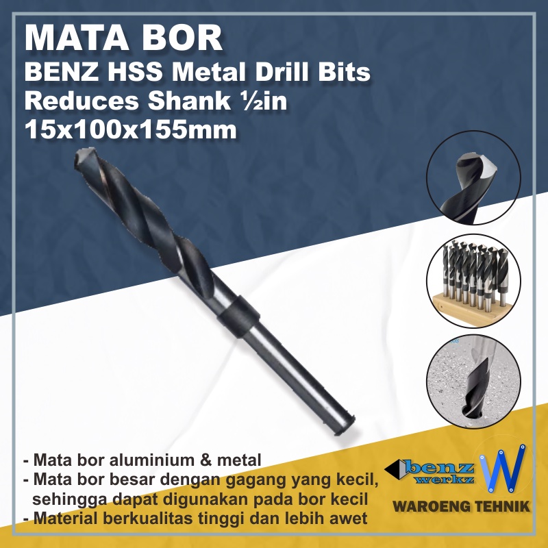 Jual Mata Bor Benz Reduces Shank Hss Drill Bits M Mm