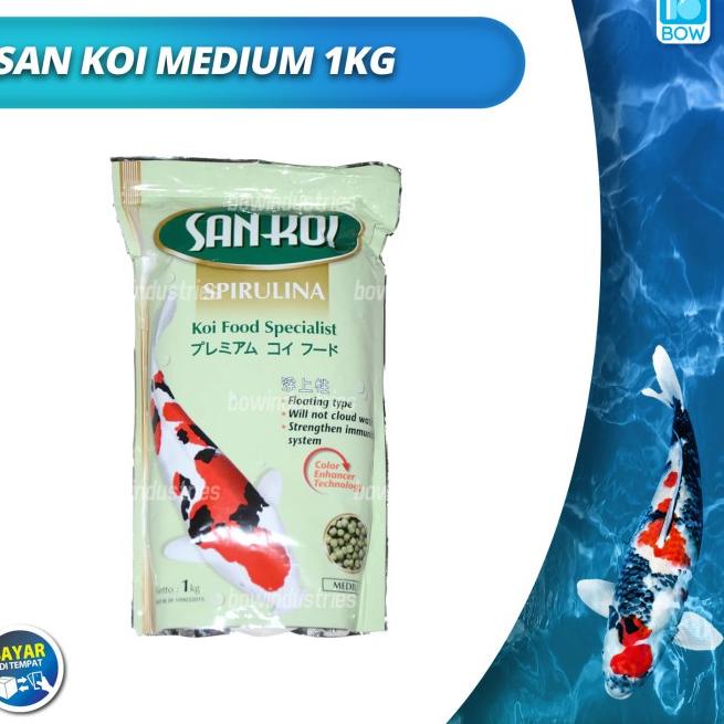 Jual Makanan Pakan Ikan Fish Food SAN KOI SANKOI Spirulina 5 Mm Small 1 ...