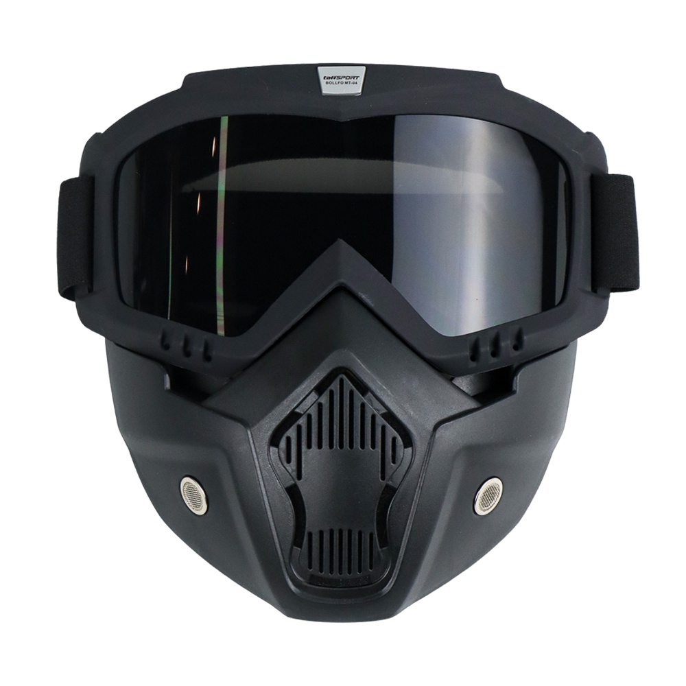 Jual Kacamata Goggles Mask Motor Retro Windproof - Black Gold | Shopee ...