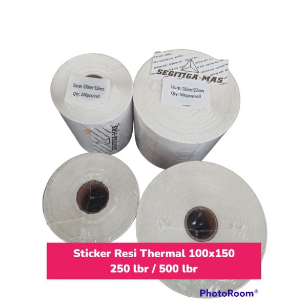 Jual Sticker Resi Thermal 150x100 250 dan 500 lbr/rol Resi Stiker label ...