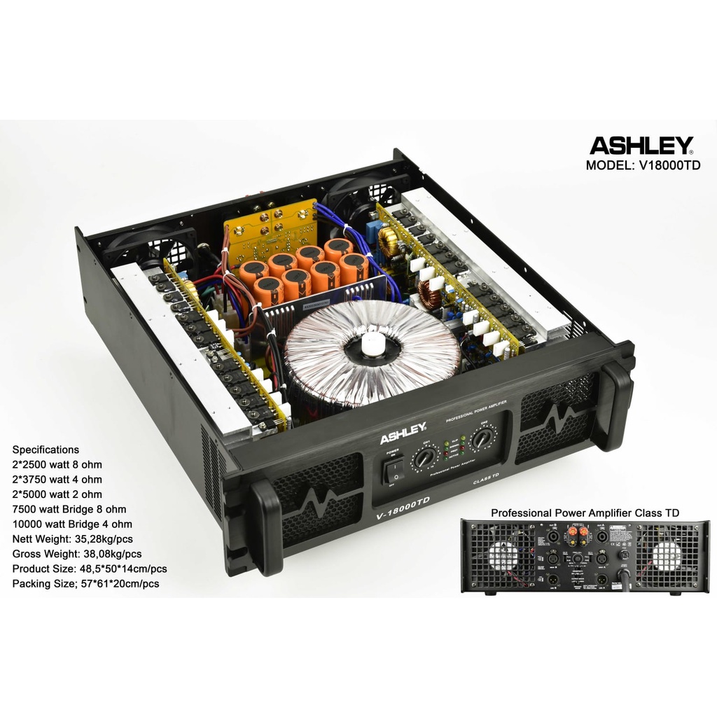 Jual Power Amplifier Ashley V18000 TD/V 18000 TD / V18000TD / V 18000TD