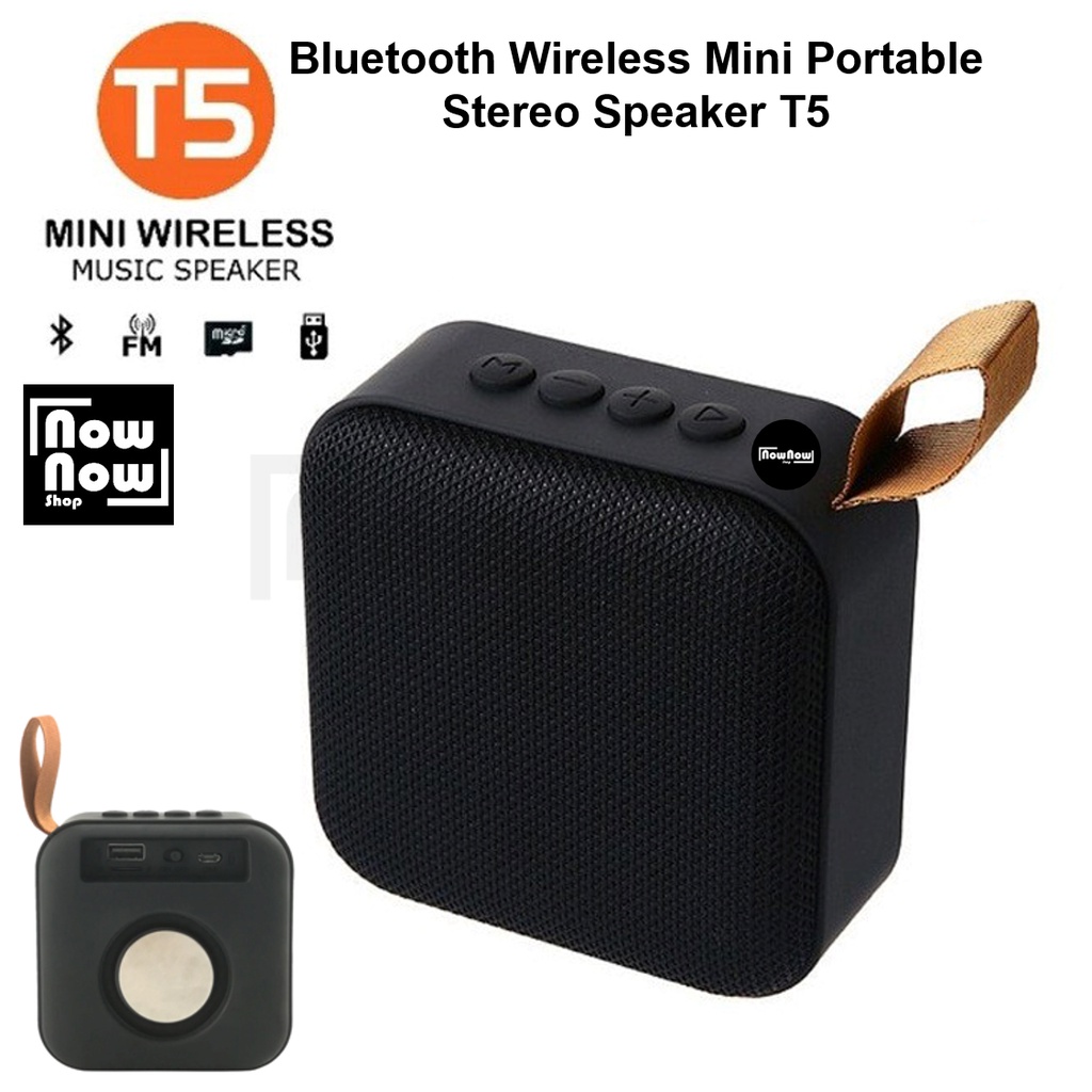 Jual Bluetooth Wireless Mini Portable Stereo Speaker T5 Music Box Radio ...