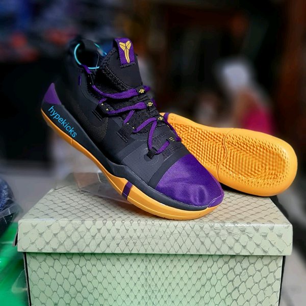 Jualan Sepatu Nike Kobe Lakers Ad Exodus Black Purple Yellow Original