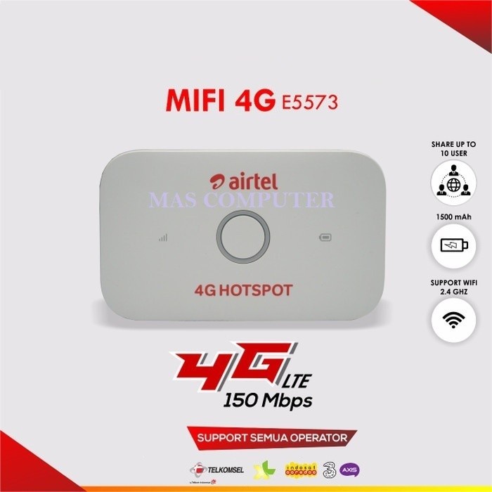 Jual Modem Airtel E5537 4G LTE 150Mbps / Modem MIFI Portable / Modem 4G