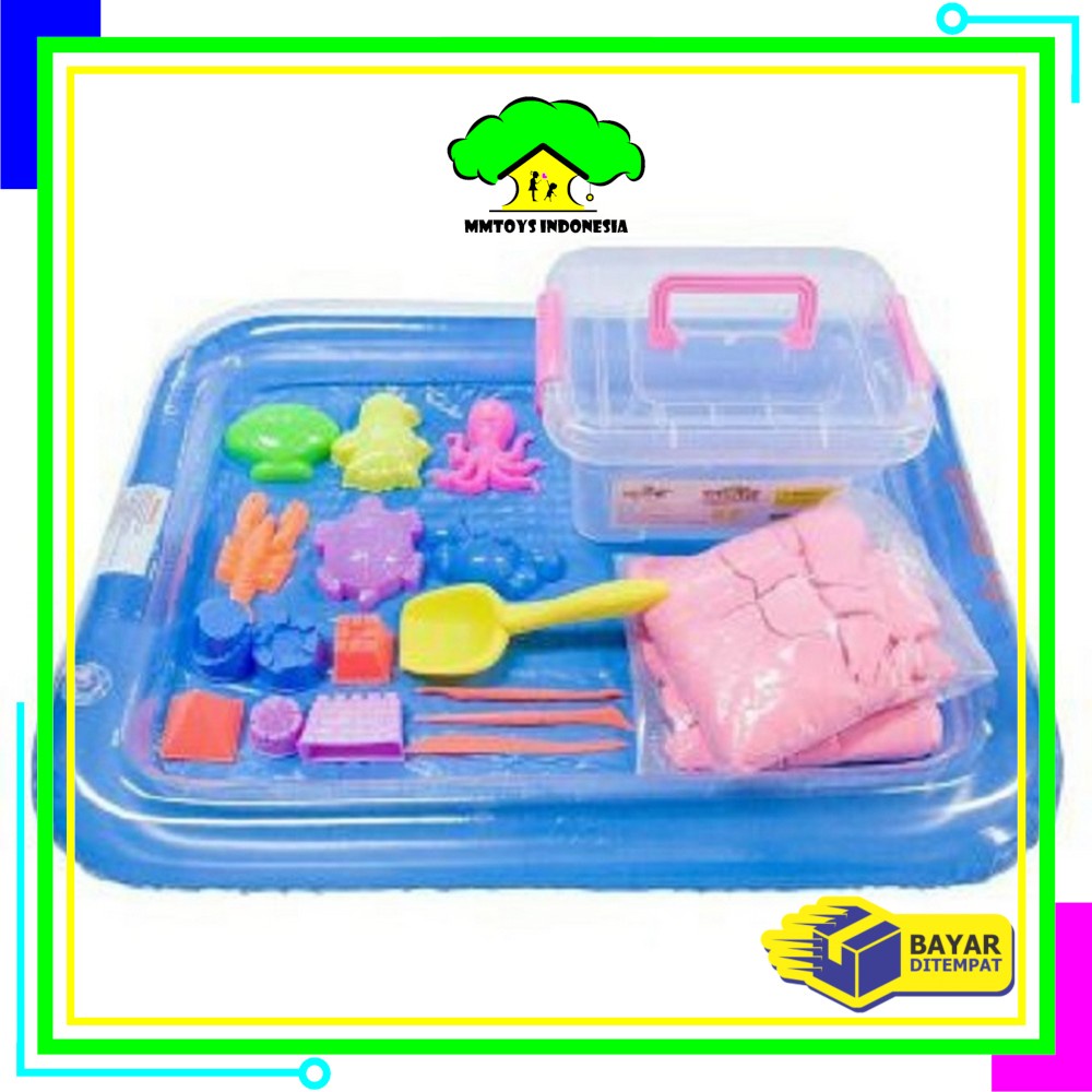 Jual MI-M180 Mainan Pasir Ajaib Set Magic Sand 1.5KG 3 WARNA Sekop ...