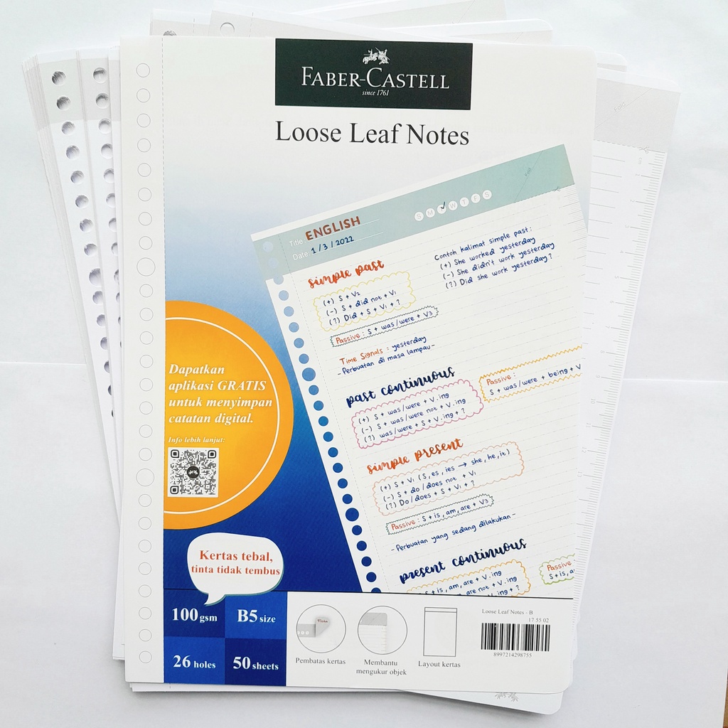 Jual Faber Casttell Loose Leaf notes Biru - B5 | Shopee Indonesia