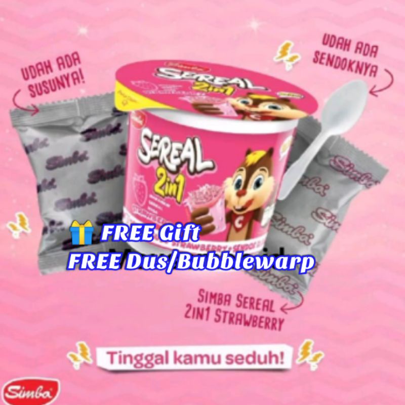 Jual [PROMO] SIMBA SEREAL COKLAT STRAWBERRY 2in1 CUP/SEREAL CUP/HAMPERS ...