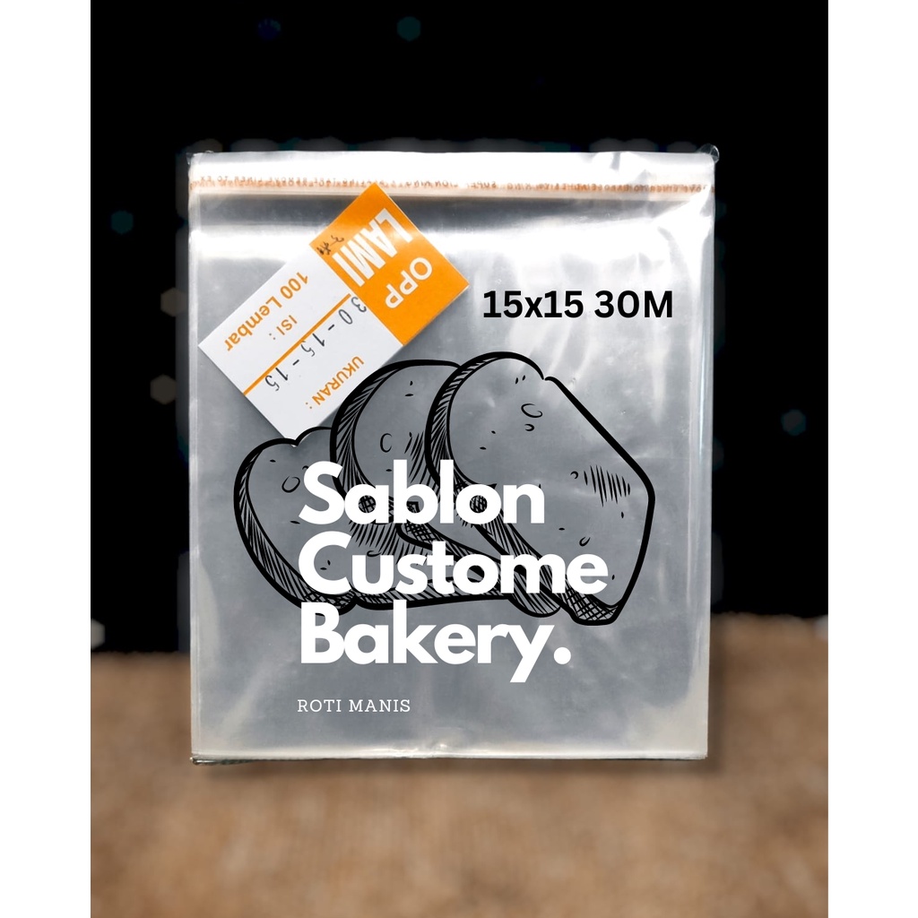 Jual Plastik Roti 15x15 30 micron sablon custome plastik OPP Lem ...