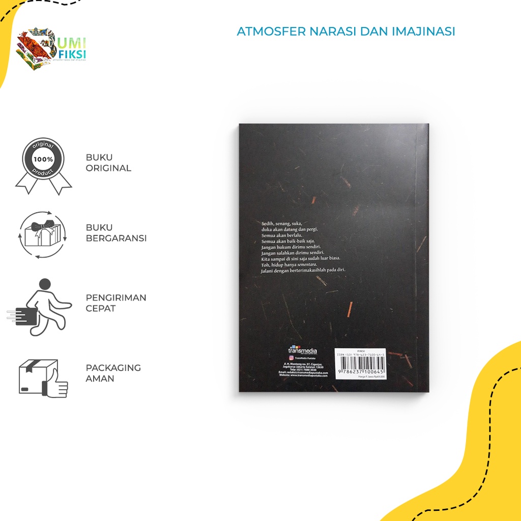 Jual Buku Novel Sementara - Transmedia Pustaka - Andre Rianda - Bumi ...