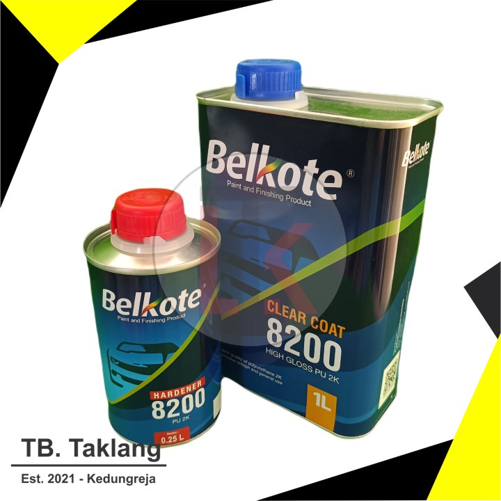 Jual Belkote PU 2K Clear Coat 8200 GLOSS + Hardener | Belkote Official ...