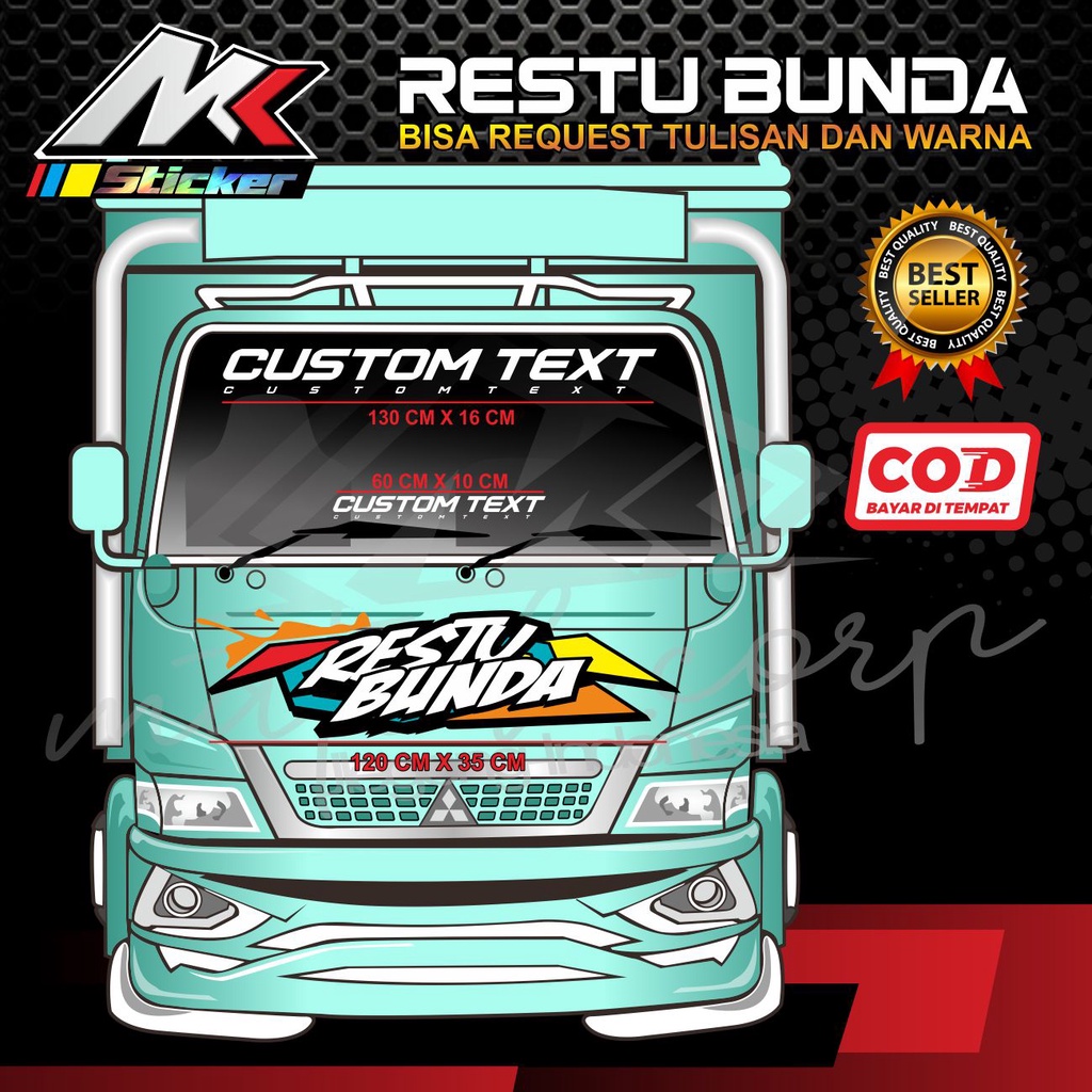 Jual CUTTING STIKER KABIN DEPAN TRUK, KACA ATAS DAN BAWAH CANTER/GIGA ...