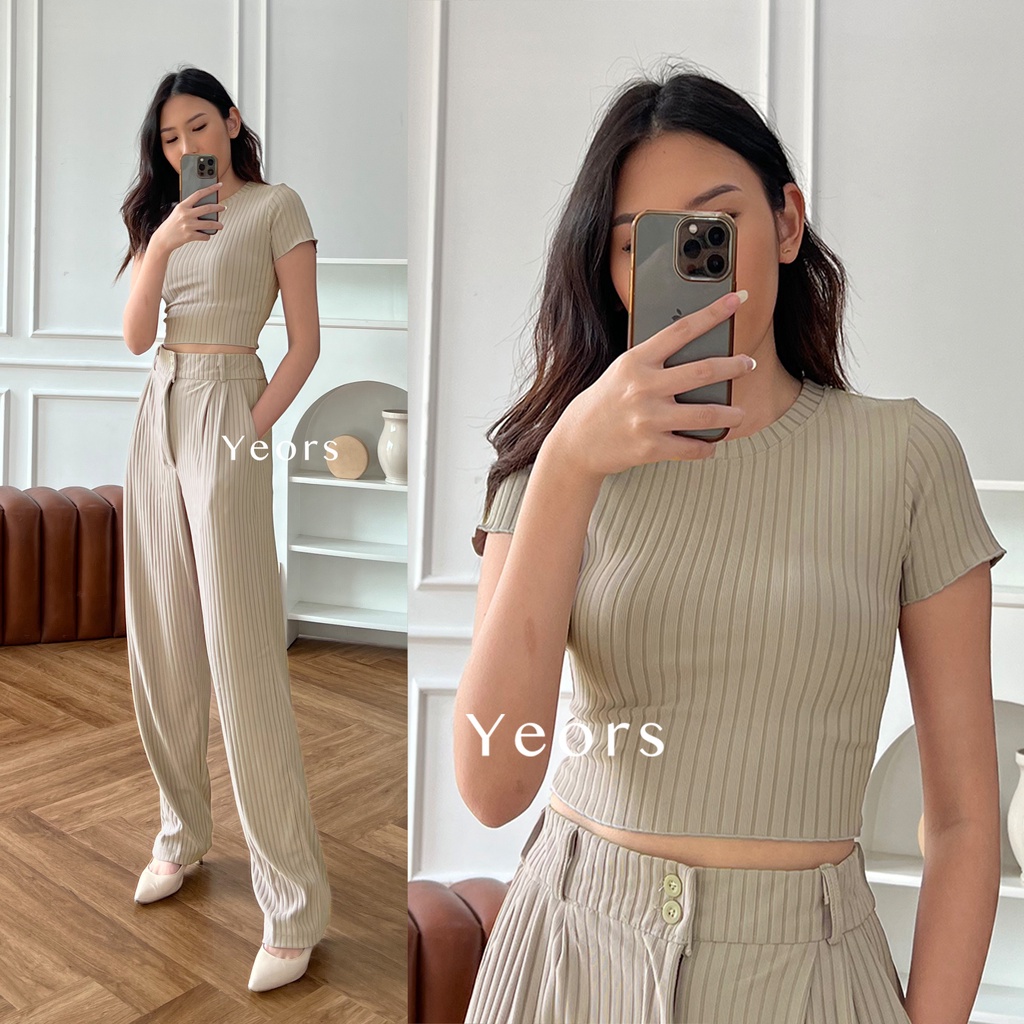Girls Premium Rib Crop Set main image 0