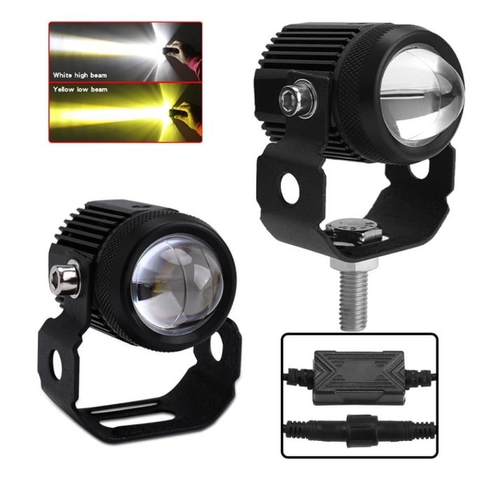Jual LED LASER D2 Super Terang 2 Warna Putih Kuning Hi Lo O588 | Shopee ...
