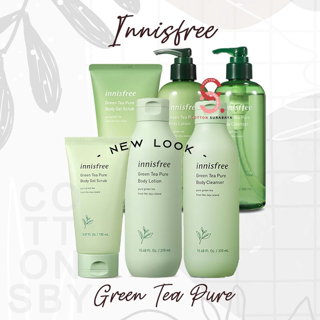 Jual INNISFREE Green tea Pure Body Cleanser Lotion Scrub 150ml / 300ml