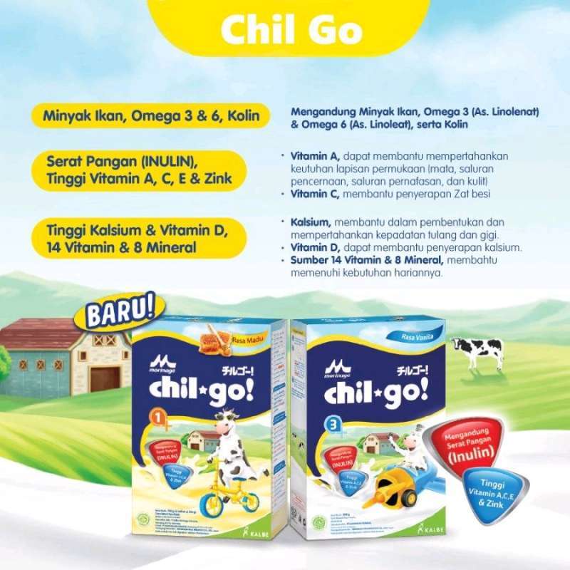 Jual SUSU MORINAGA CHIL GO 3+ VANILA / MADU 950gr ( KEMASAN BARU ...