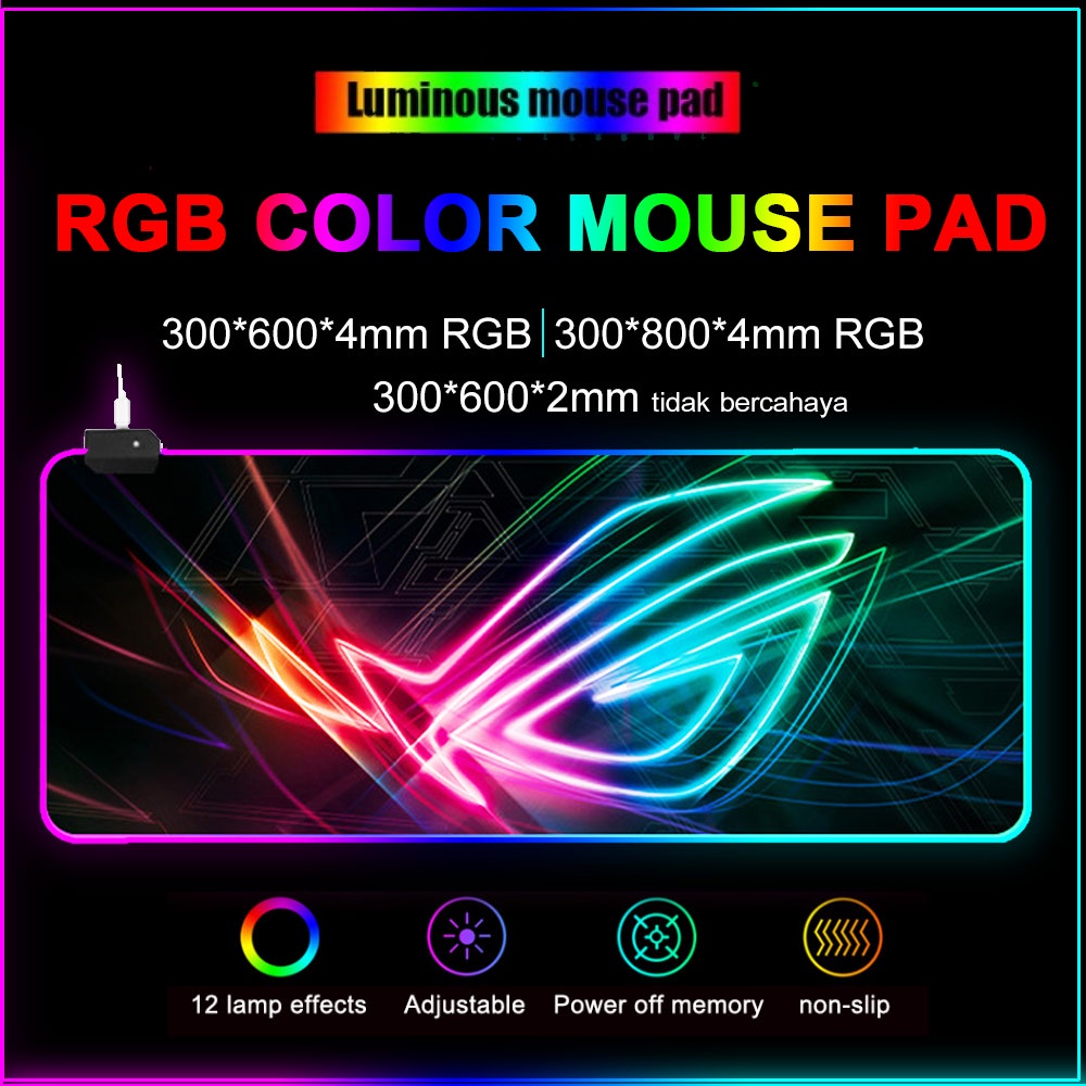 Jual RGB Mouse Pad Colorful LED Lighting Laptop Cooling Pad gaming ...