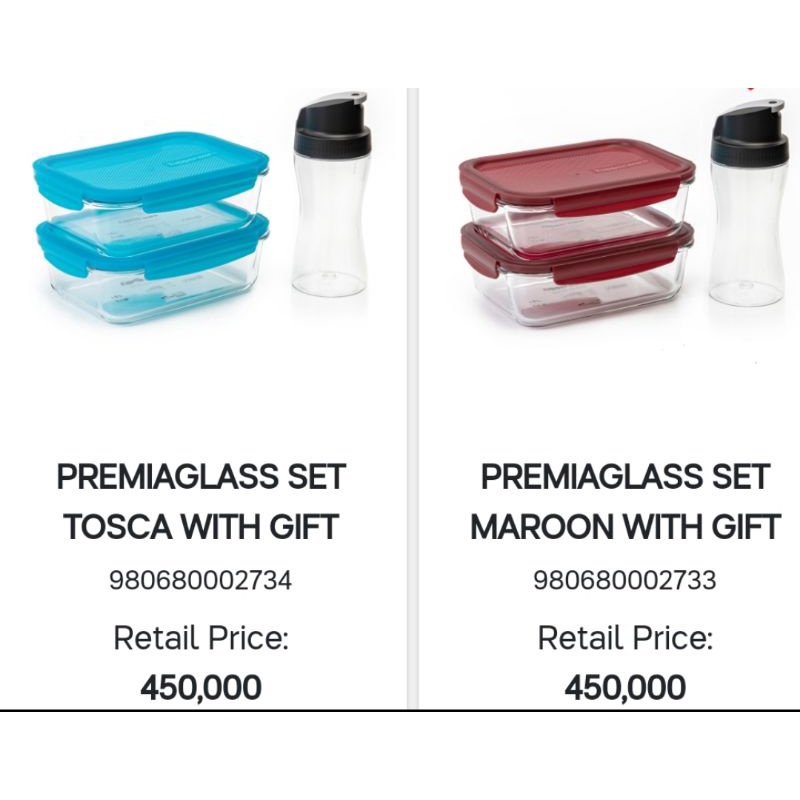 Jual premiaglass set PROMO free flip pour ORI Tupperware | Shopee Indonesia