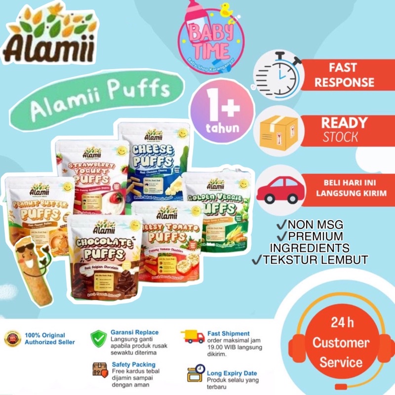 Jual ALAMII Puffs Snack Sehat Bayi / Anak Cheese/Golden Veggie