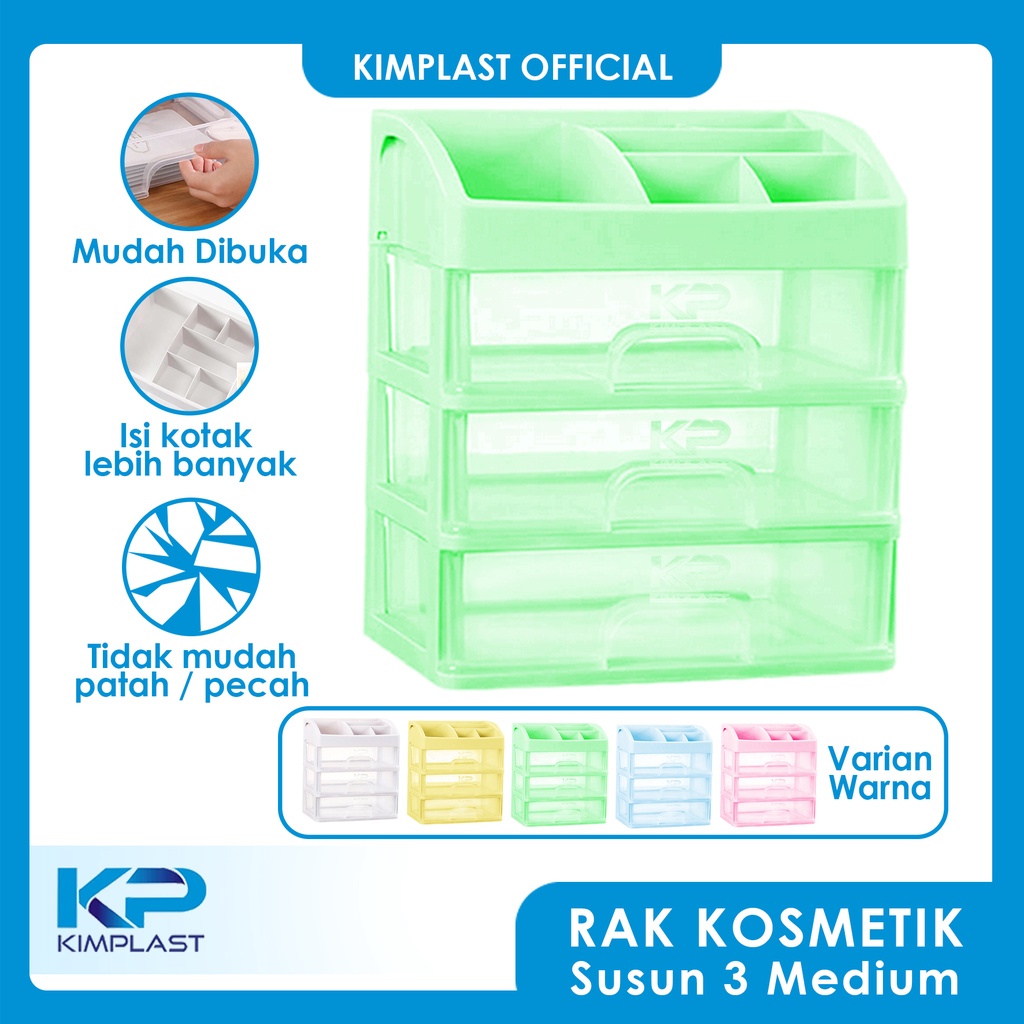 Jual KIMPLAST Rak Kosmetik 3 Susun Medium / Rak Serbaguna /Rak Makeup ...