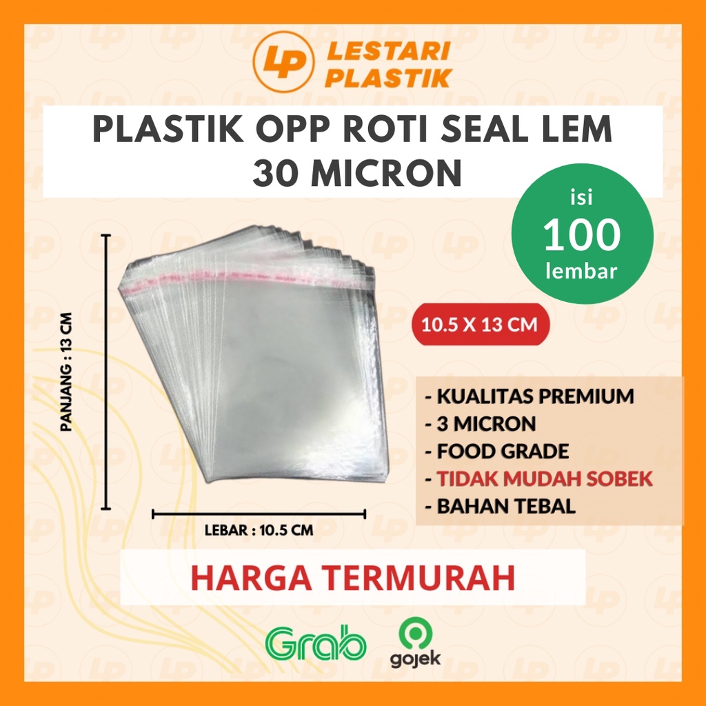 Jual [TERMURAH] Plastik OPP Roti Kopi Pie Seal Lem 10.5x13 OPP DVD ...