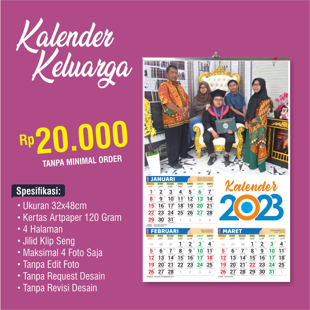 Jual CETAK KALENDER SATUAN | Shopee Indonesia