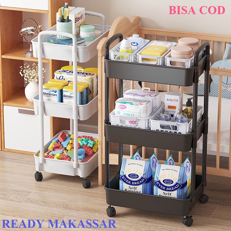 Jual HANA TROLLEY 3 SUSUN / TROLI SERBAGUNA/ RAK TROLI / RAK SUSUN ...