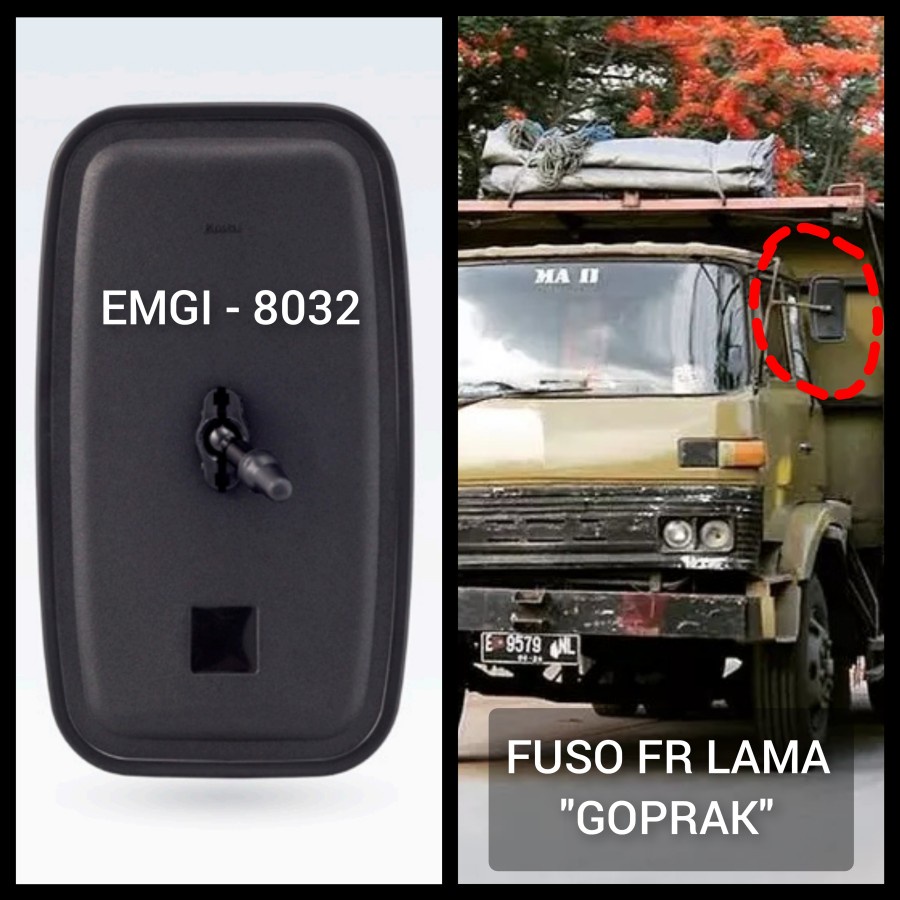 Jual KACA SPION MANUAL FUSO FR LAMA RH=LH *emgi 8032 | Shopee Indonesia