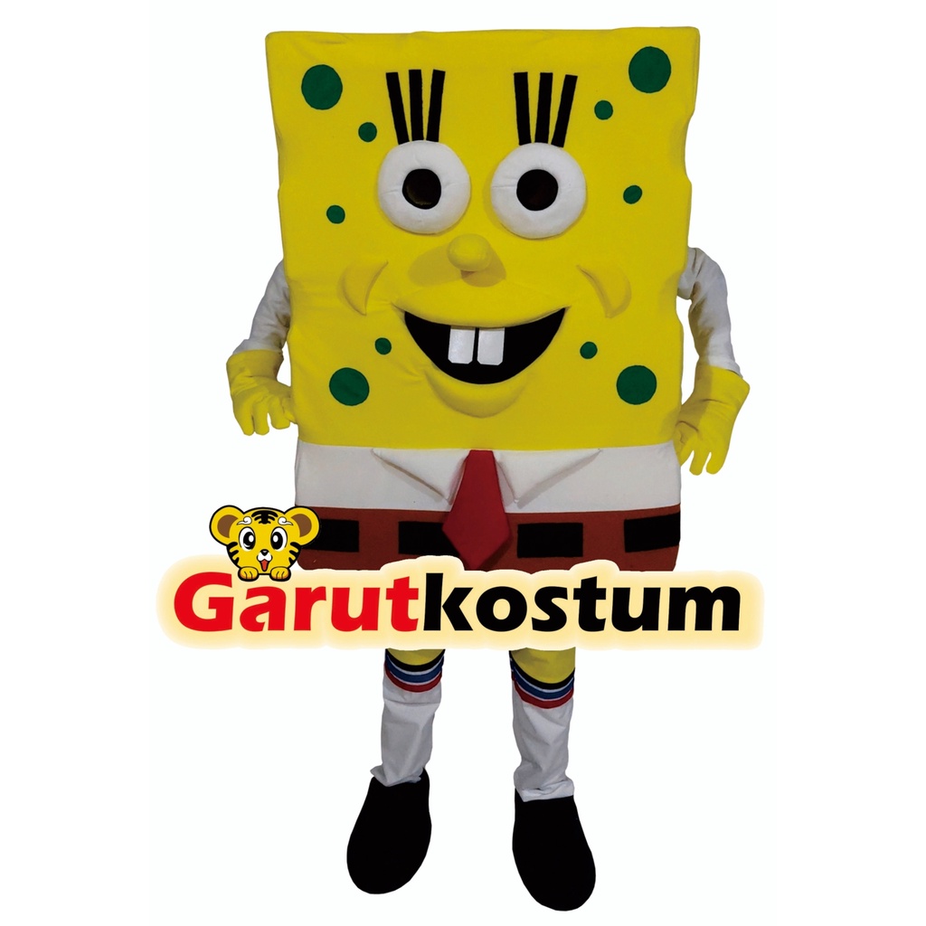 Jual Kostum Maskot Badut Spongebob Lucu Setelan Costume Karnaval