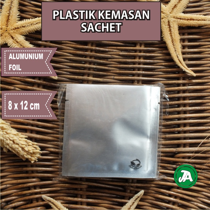 Jual plastik sachet alumunium foil 8 x 12 cm plastik sachet kemasan ...