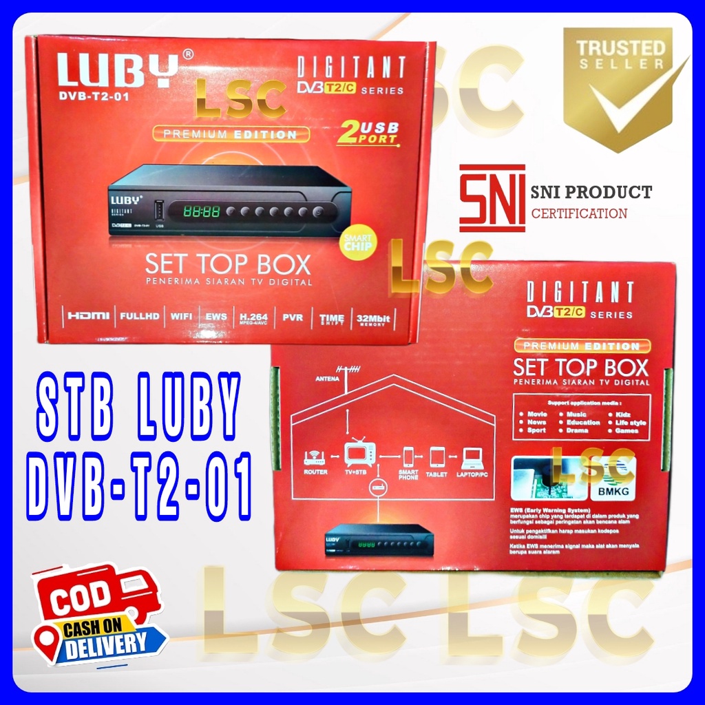 Jual SET TOP BOX STB LUBY DVB-T2-01 T2-02 Siaran TV Digital Full HD ...