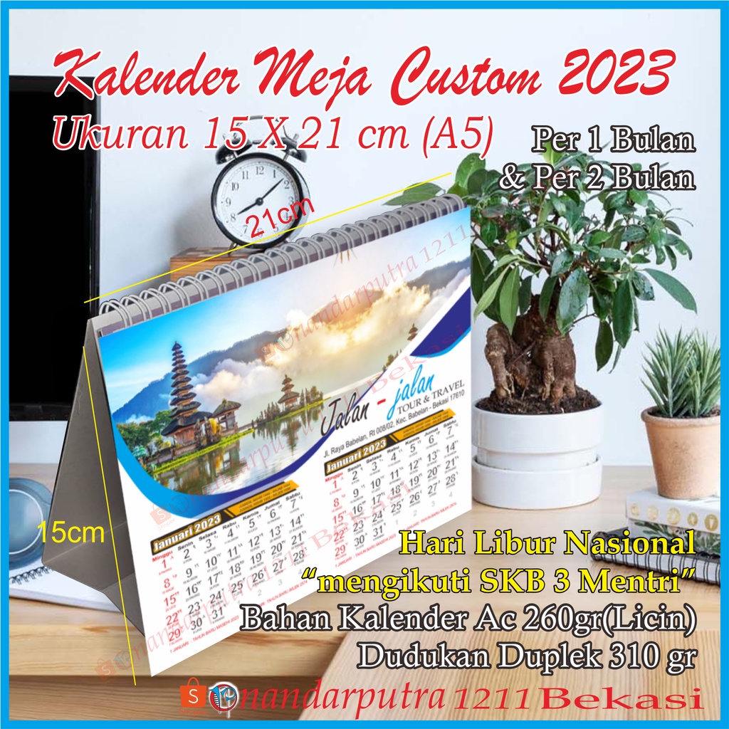 Jual Kalender Meja Custom A5/Kalender Meja Custom Foto/Kalender Duduk ...