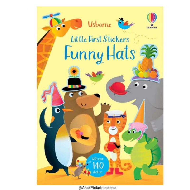 Jual USBORNE LITTLE FIRST STICKERS FUNNY HATS | Shopee Indonesia
