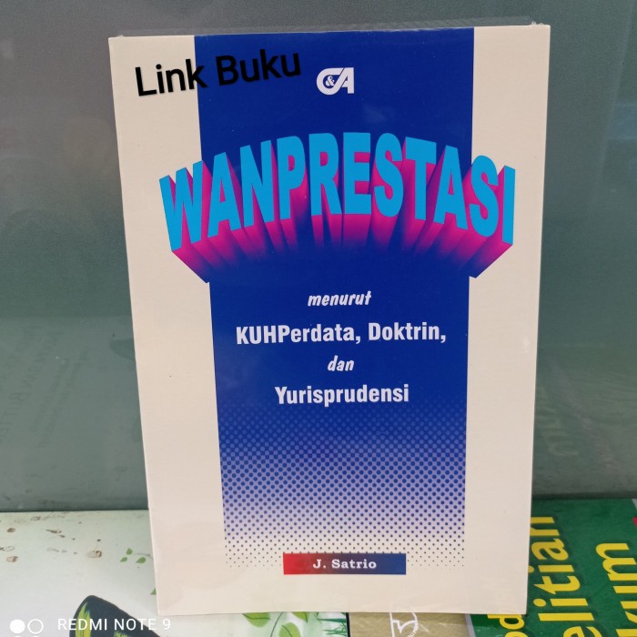 Jual Buku Hukum Wanprestasi Menurut Kuh Perdata Doktrin Dan