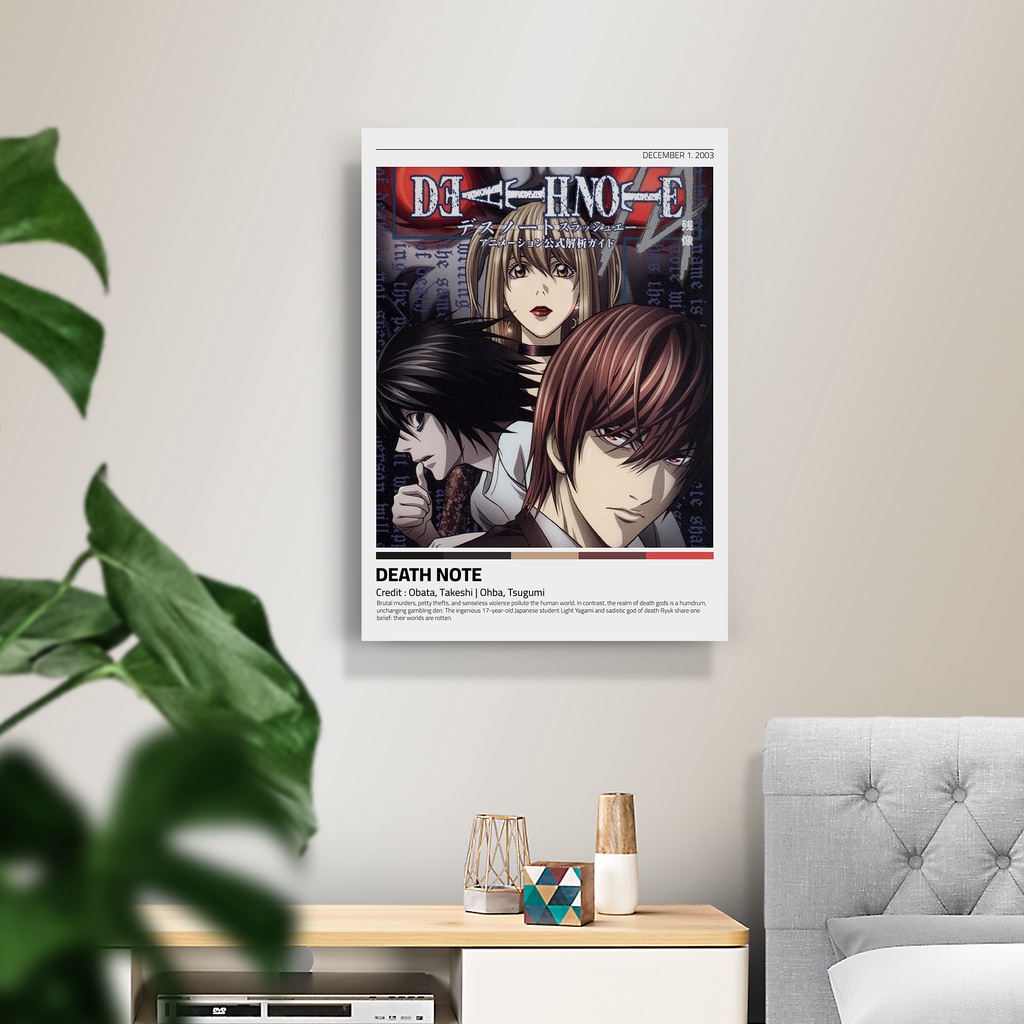 Jual Poster Kayu Death Note | Pajangan Dinding | Dekorasi Kamar Anime ...