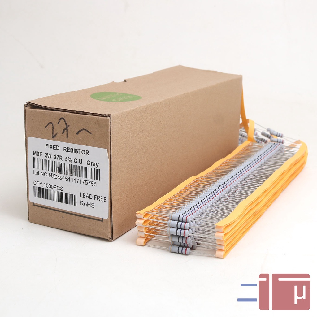 Jual Resistor 27R 27 Ohm 2W Metal Oxide 5% Taiwan Kaki Tembaga | Shopee ...