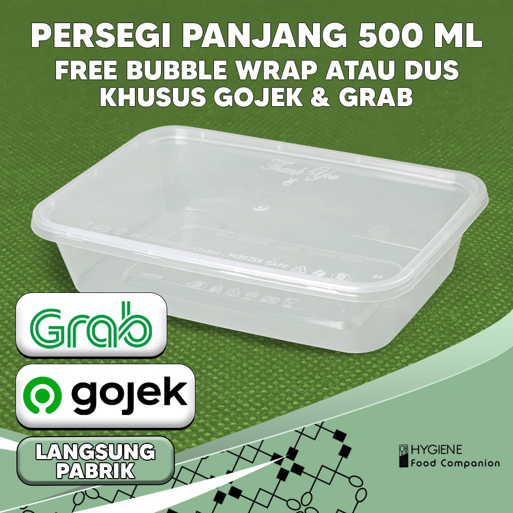 Jual Thinwall Rect 500 Ml Food Container Kotak Makan Plastik